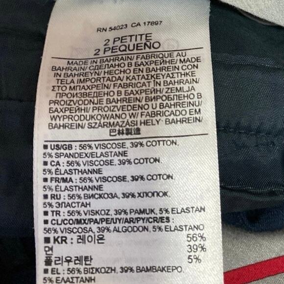 Banana Republic Sloan Women's Blue Skinny Mid Rise Crop Trousers Dress Pants 2P - Picture 5 of 5